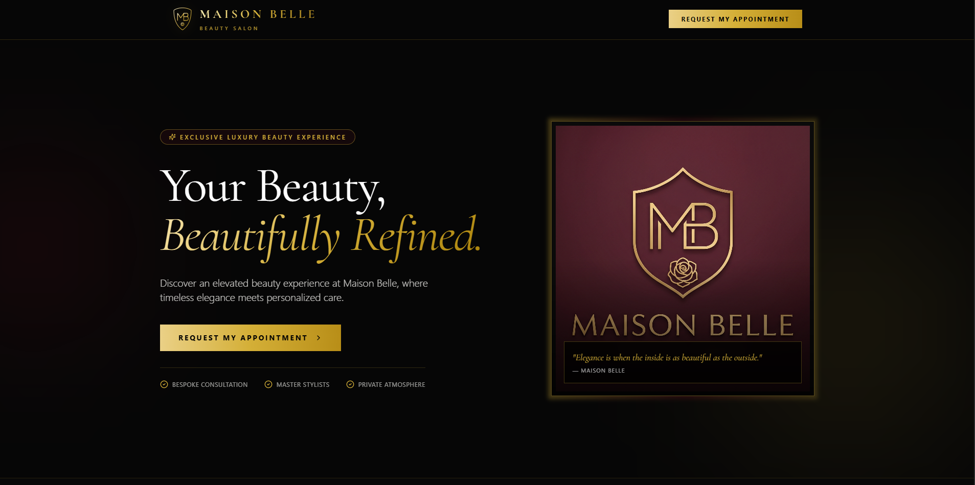 Maison Belle website